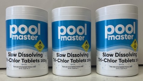 Pool Master Slow Dissolving Tri-Chlor Chlorine Tablets - 3KG pack