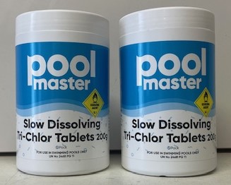 Pool Master Slow Dissolving Tri-Chlor Chlorine Tablets - 2KG pack