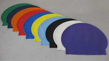 Deluxe Latex Swim Cap - Light Blue